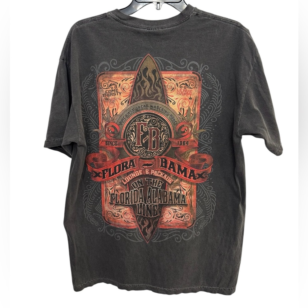 Flora-Bama Gray Comfort Colors Men’s Large T-Shirt